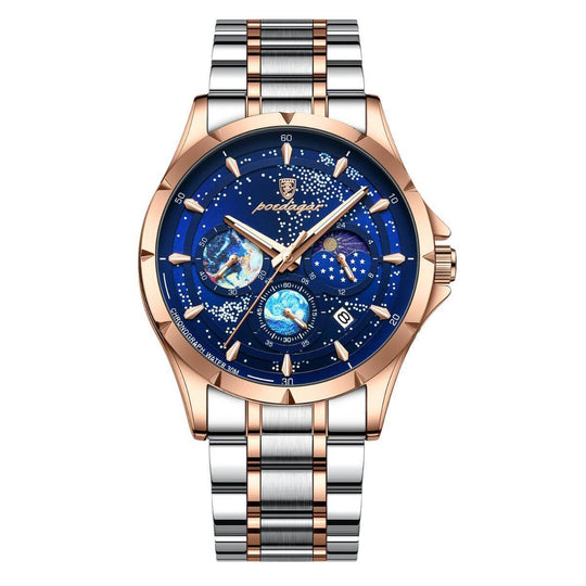 Troy | Men’s Moon Phase Multifunction Quartz Watch | 42mm