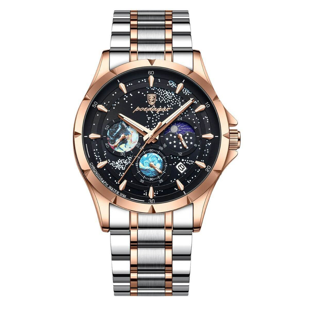 Troy | Men’s Moon Phase Multifunction Quartz Watch | 42mm