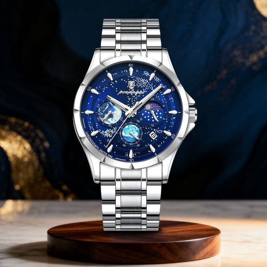 Troy | Men’s Moon Phase Multifunction Quartz Watch | 42mm