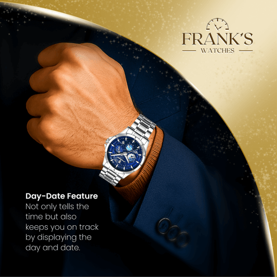 Troy | Men’s Moon Phase Multifunction Quartz Watch | 42mm