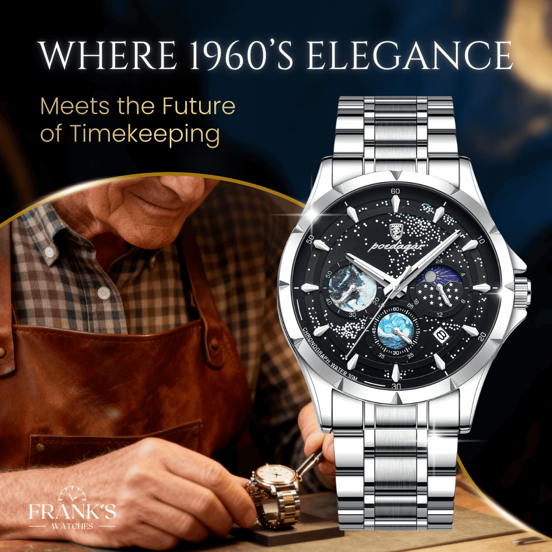 Troy | Men’s Moon Phase Multifunction Quartz Watch | 42mm