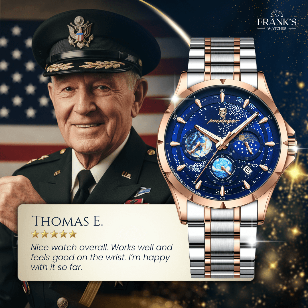 Troy | Men’s Moon Phase Multifunction Quartz Watch | 42mm