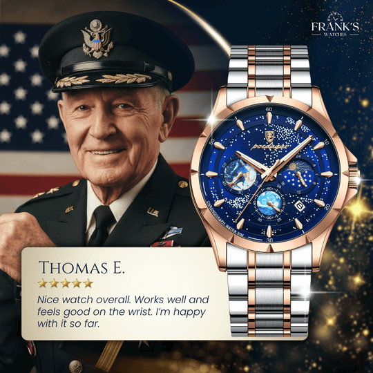 Troy | Men’s Moon Phase Multifunction Quartz Watch | 42mm