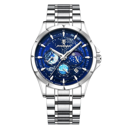 Troy | Men’s Moon Phase Multifunction Quartz Watch | 42mm