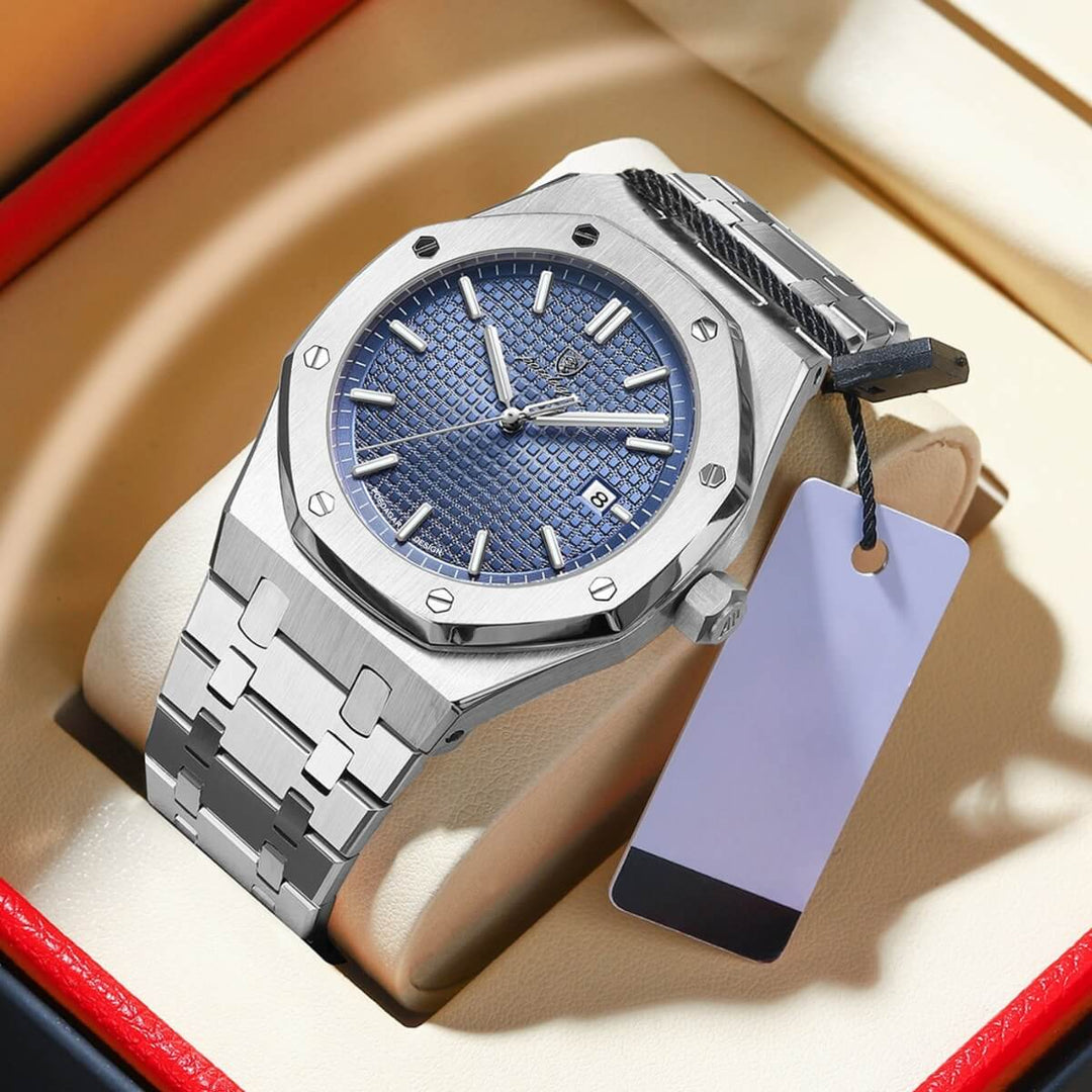 Aldridge | Octagonal Bezel Quartz Calendar Watch | 43mm