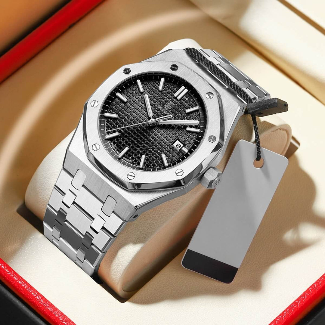 Aldridge | Octagonal Bezel Quartz Calendar Watch | 43mm