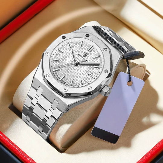 Aldridge | Octagonal Bezel Quartz Calendar Watch | 43mm