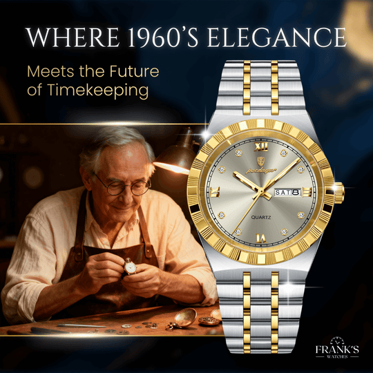 Ashbourne | Stainless Steel Band Luxury Quartz Watch | 41.5mm