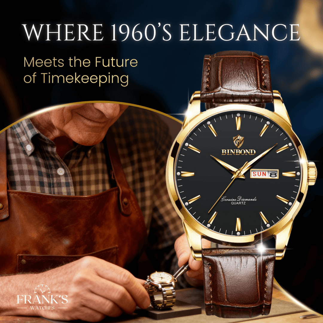 Atwell | Men’s Classic Leather Band Quartz Watch | 42mm