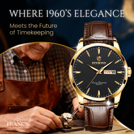 Atwell | Men’s Classic Leather Band Quartz Watch | 42mm