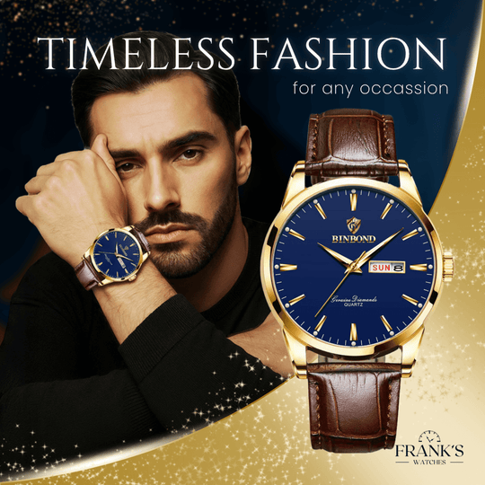 Atwell | Men’s Classic Leather Band Quartz Watch | 42mm