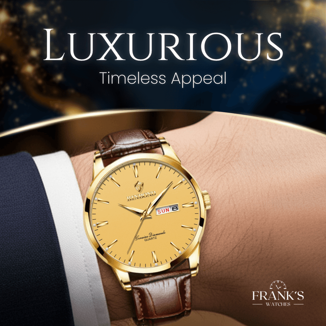 Atwell | Men’s Classic Leather Band Quartz Watch | 42mm