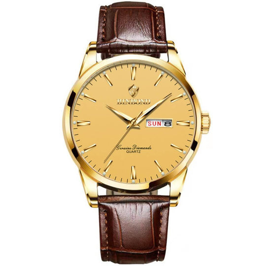 Atwell | Men’s Classic Leather Band Quartz Watch | 42mm