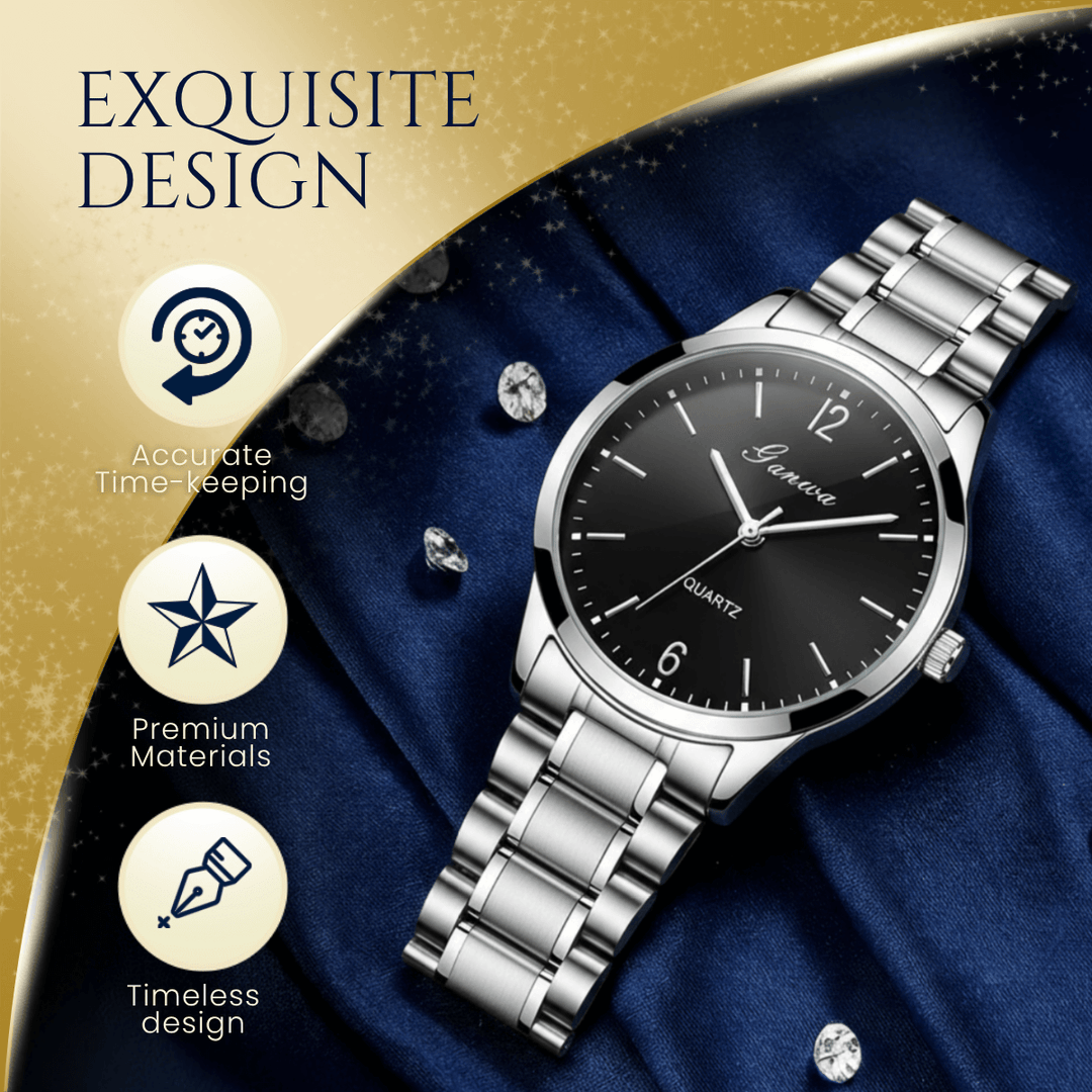 Augustus | Ultra-Slim Stainless Steel Wristwatch | 38mm