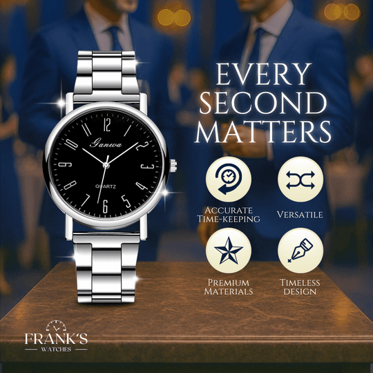 Augustus | Ultra-Slim Stainless Steel Wristwatch | 38mm