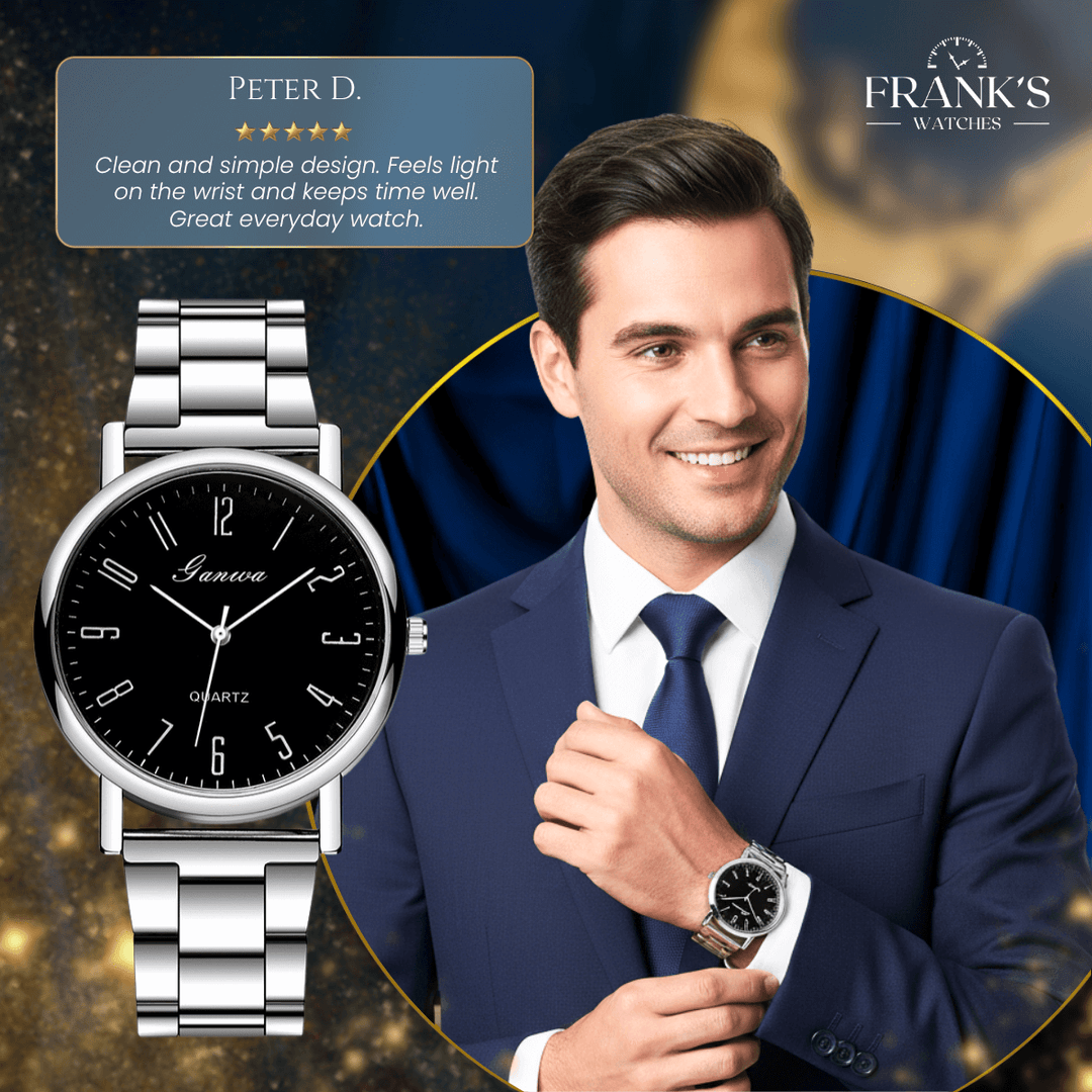 Augustus | Ultra-Slim Stainless Steel Wristwatch | 38mm