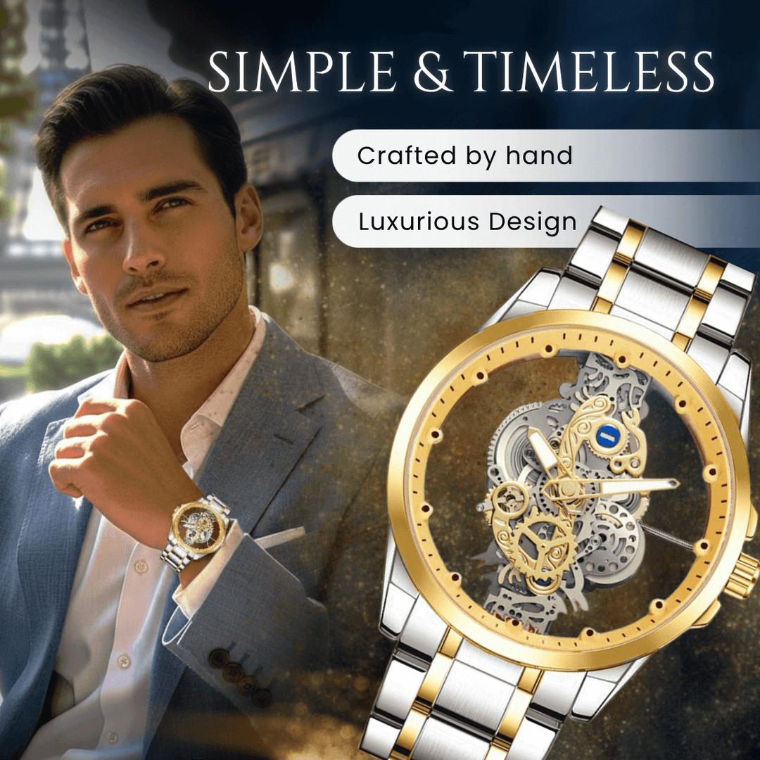 Barrett | Hollow Mechanical Skeleton Wristwatch | 40mm