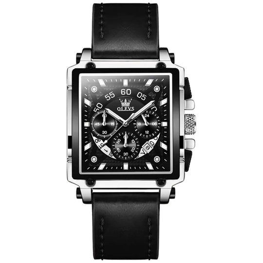 Barrington | Ascend Rectangular Business Chronograph Watch | 42×45mm