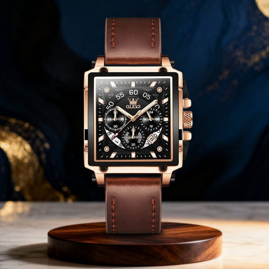 Barrington | Ascend Rectangular Business Chronograph Watch | 42×45mm