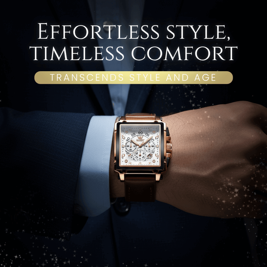 Barrington | Ascend Rectangular Business Chronograph Watch | 42×45mm