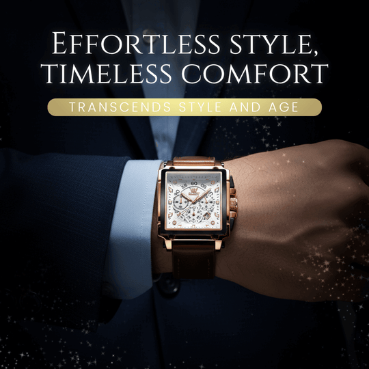 Barrington | Ascend Rectangular Business Chronograph Watch | 42×45mm