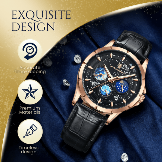 Beaumont | Men’s Moon Phase Multifunction Quartz Watch | 42mm