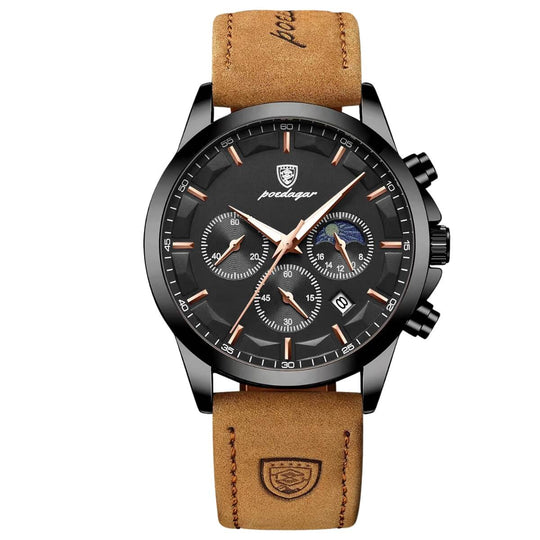 Beckford | Men’s Moon Phase Chronograph Quartz Watch | 43mm