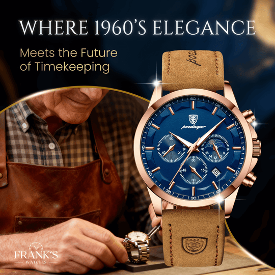 Beckford | Men’s Moon Phase Chronograph Quartz Watch | 43mm