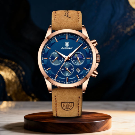 Beckford | Men’s Moon Phase Chronograph Quartz Watch | 43mm