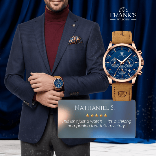 Beckford | Men’s Moon Phase Chronograph Quartz Watch | 43mm