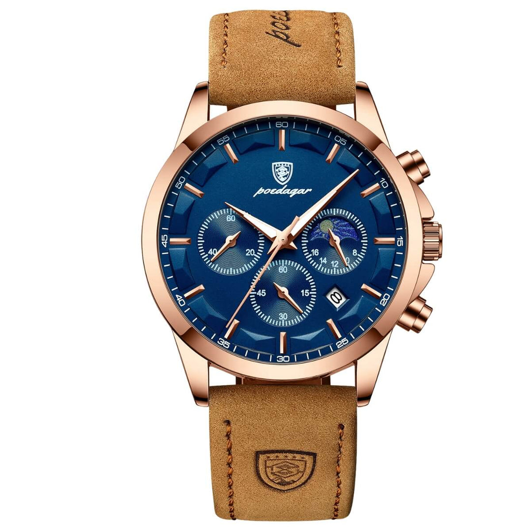 Beckford | Men’s Moon Phase Chronograph Quartz Watch | 43mm