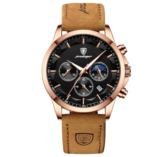 Beckford | Men’s Moon Phase Chronograph Quartz Watch | 43mm