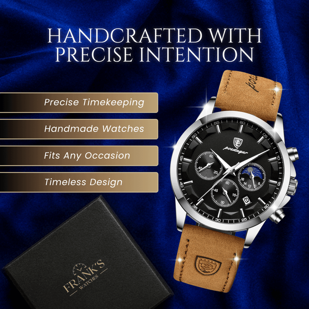 Beckford | Men’s Moon Phase Chronograph Quartz Watch | 43mm