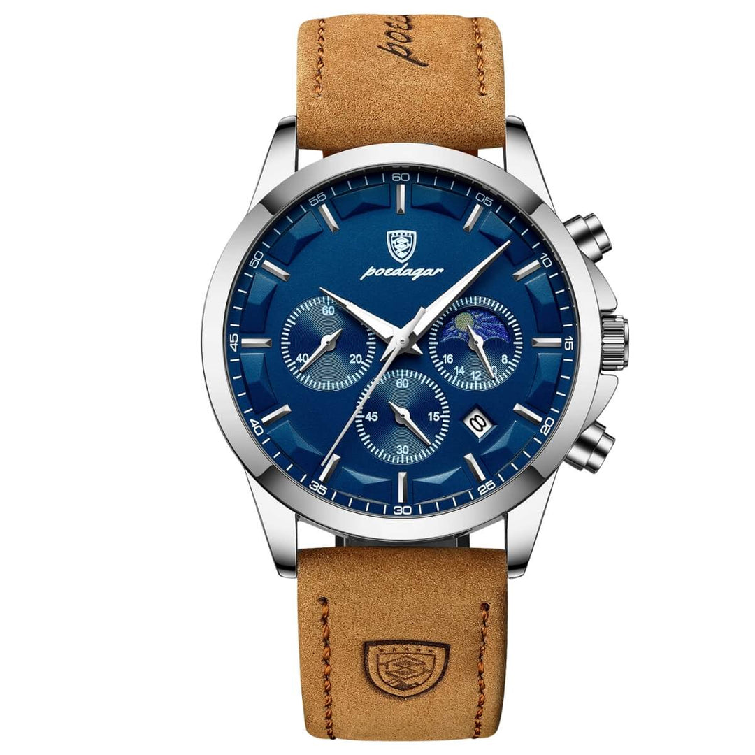 Beckford | Men’s Moon Phase Chronograph Quartz Watch | 43mm