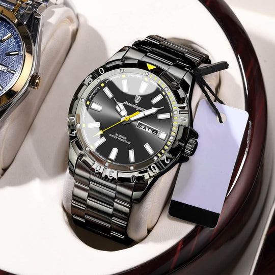 Belmont | Men’s Stainless Steel Quartz Calendar Watch | 40.5mm