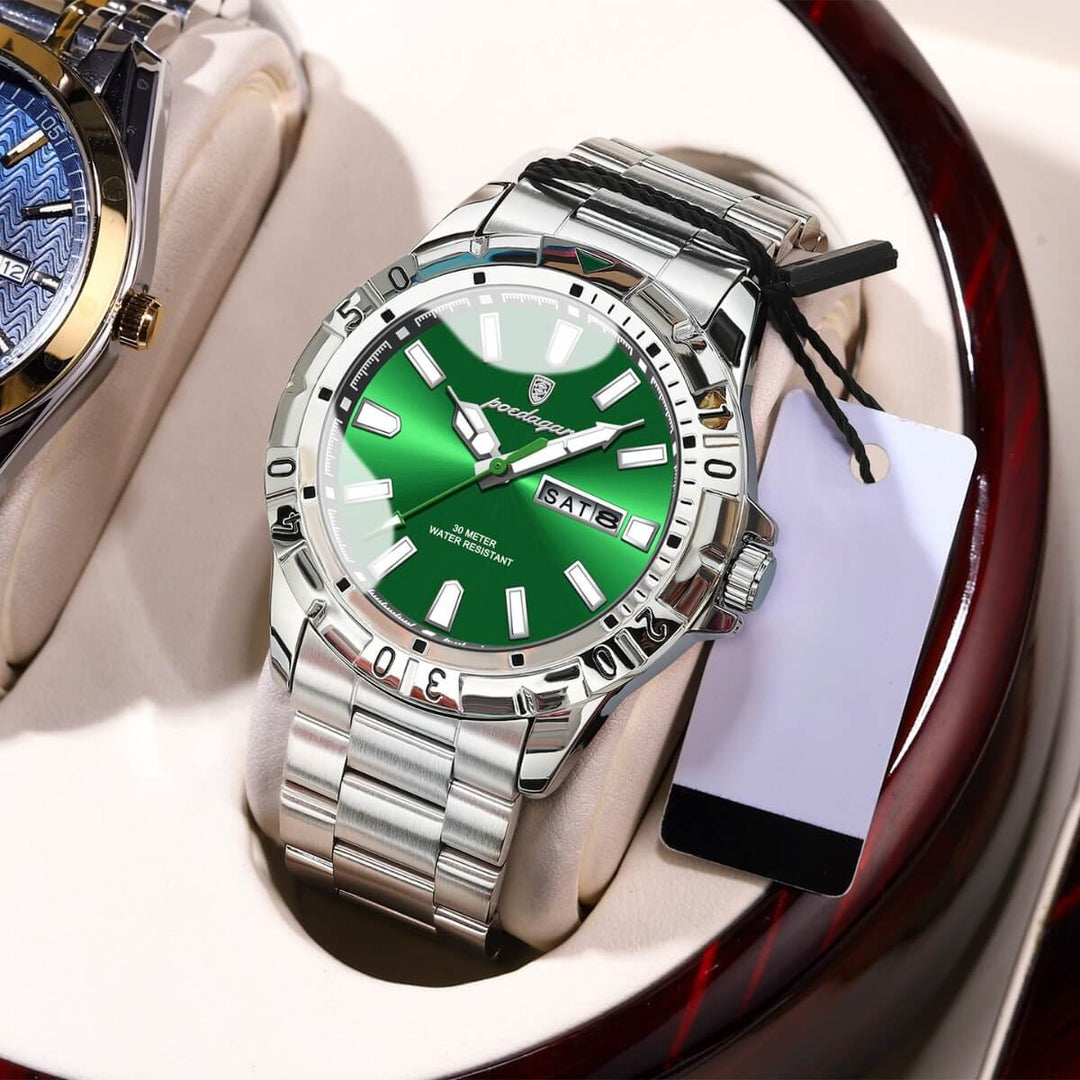 Belmont | Men’s Stainless Steel Quartz Calendar Watch | 40.5mm