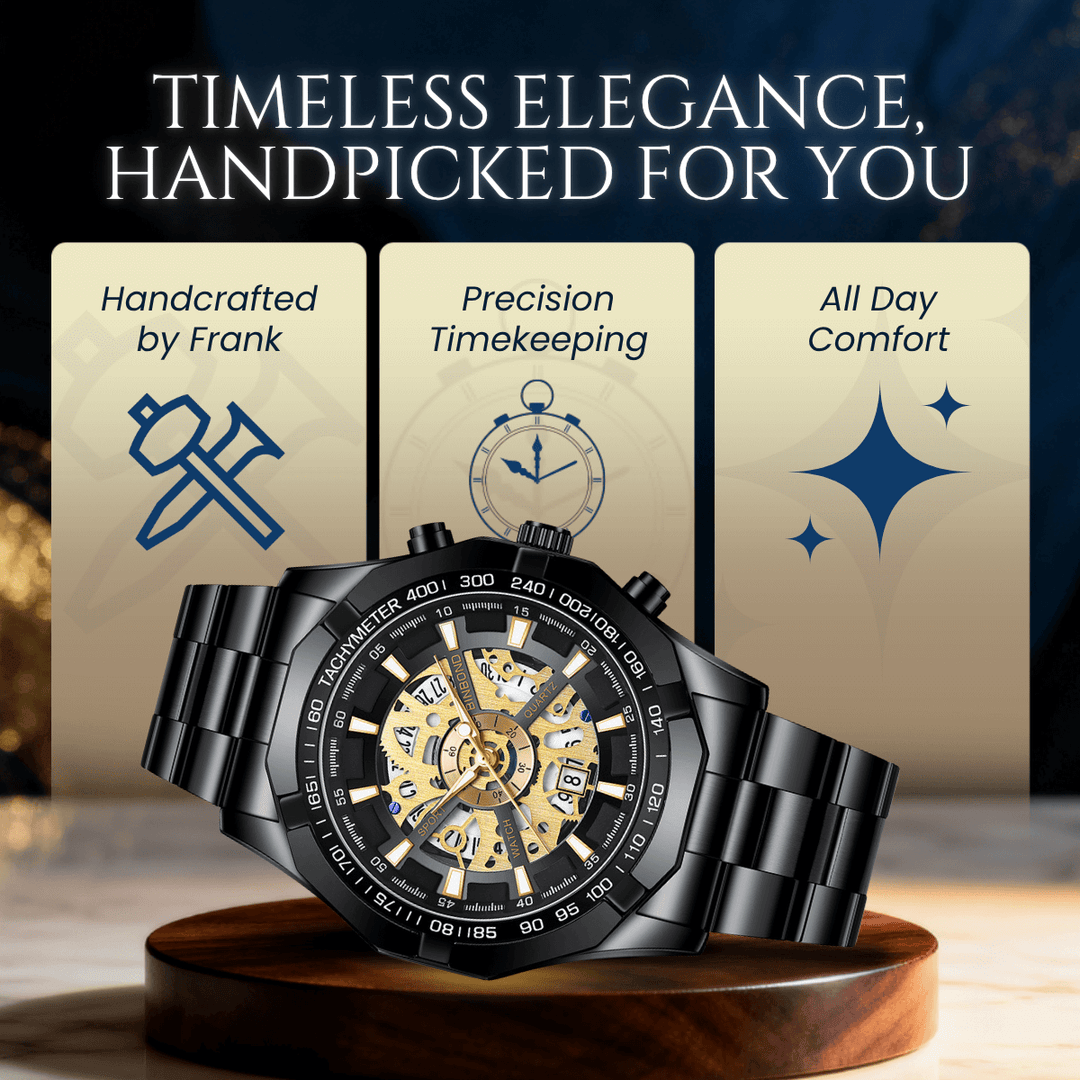 Bentley | Luxury Skeleton Dial Quartz Wristwatch | 44mm