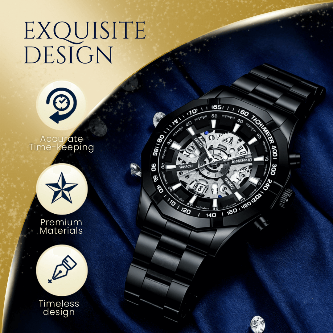 Bentley | Luxury Skeleton Dial Quartz Wristwatch | 44mm