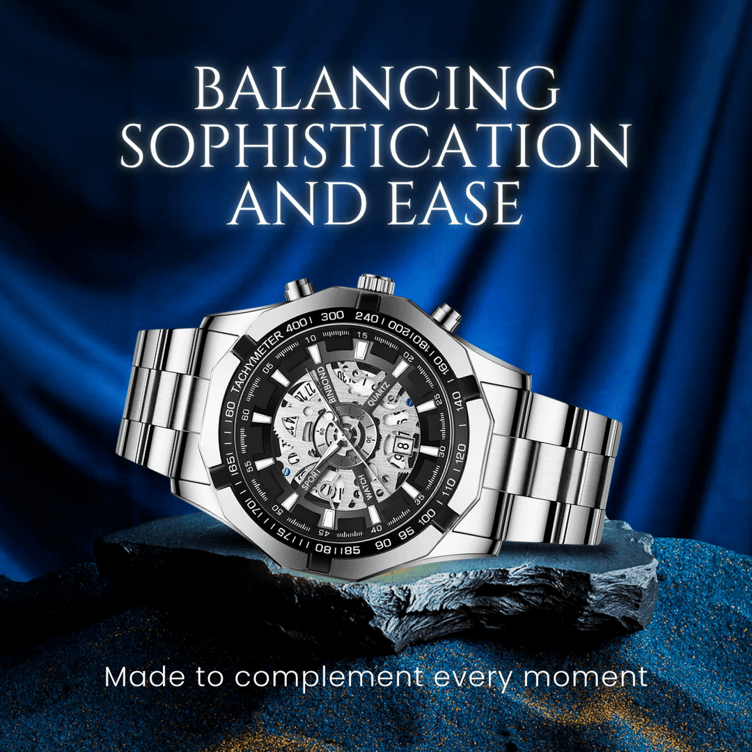 Bentley | Luxury Skeleton Dial Quartz Wristwatch | 44mm