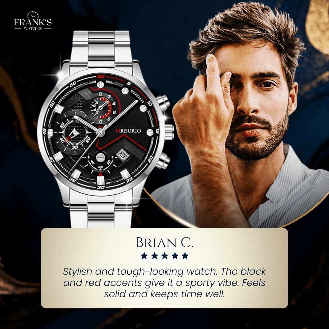 Brenton | Men’s Multifunction Calendar Quartz Watch | 41.5mm