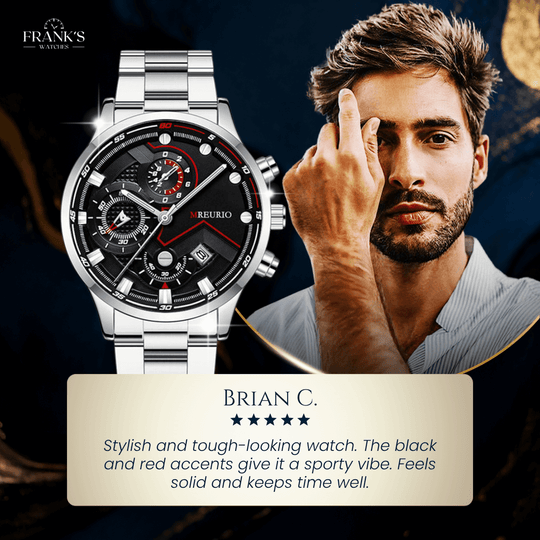 Brenton | Men’s Multifunction Calendar Quartz Watch | 41.5mm