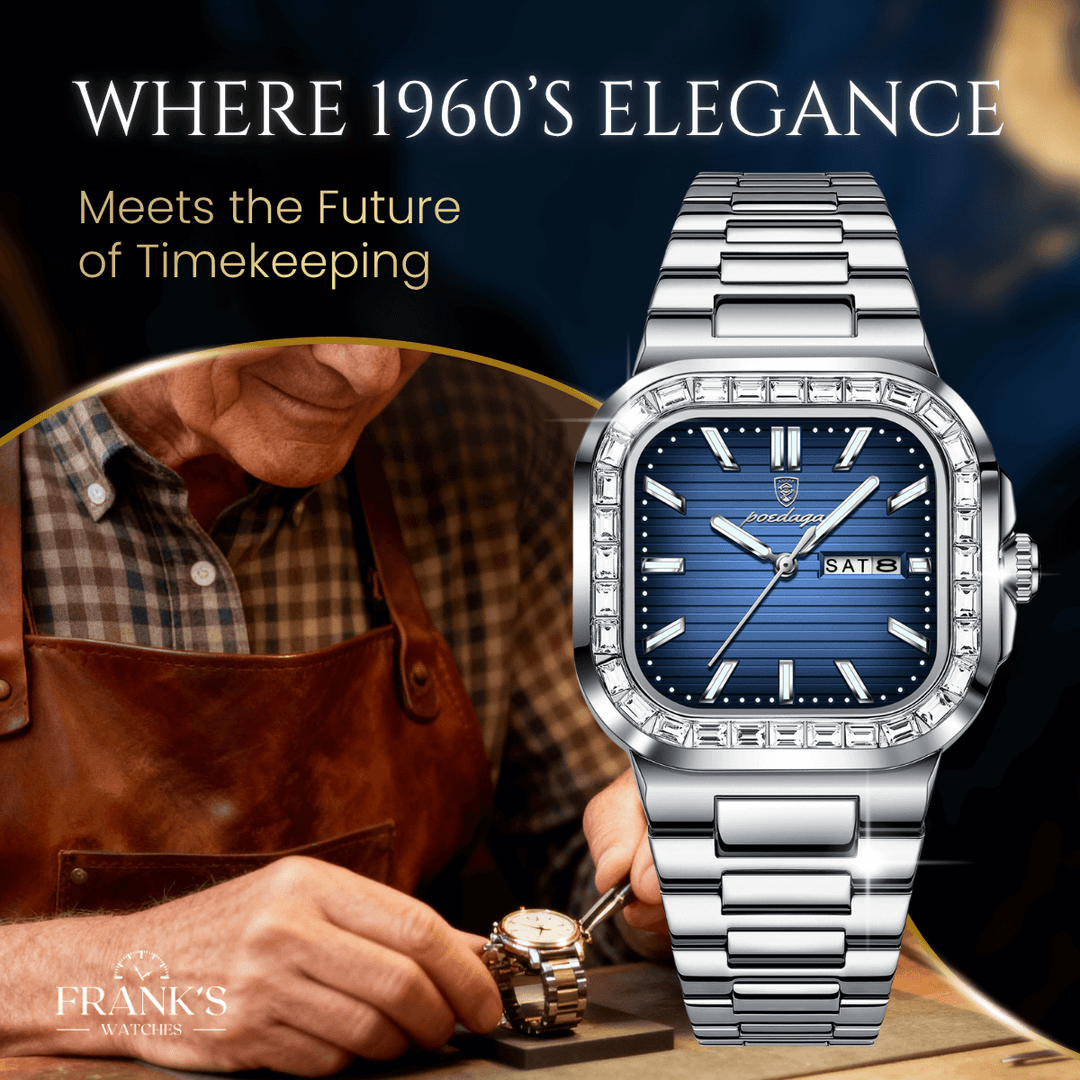 Calder | Stainless Steel Band Analog Quartz Watch | 41mm