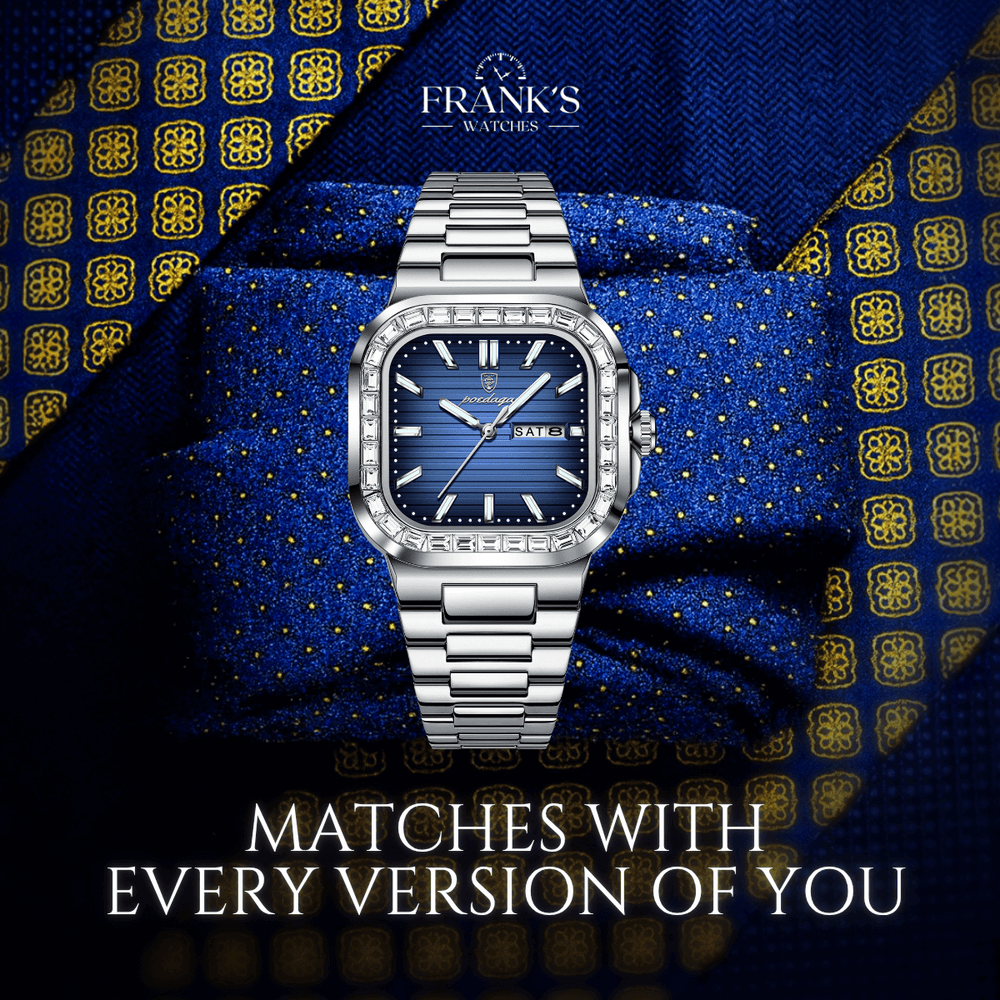 Calder | Stainless Steel Band Analog Quartz Watch | 41mm