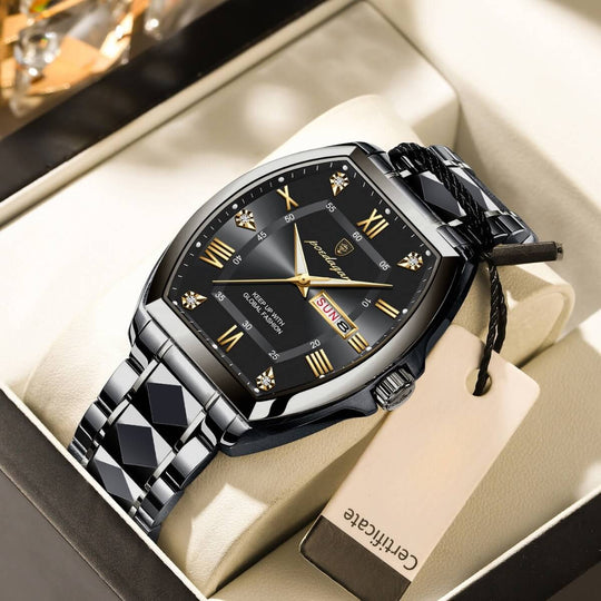 Callister | Men’s Barrel Case Quartz Calendar Watch | 42mm