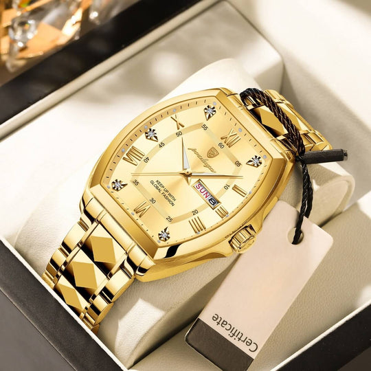 Callister | Men’s Barrel Case Quartz Calendar Watch | 42mm