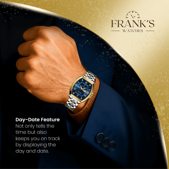 Callister | Men’s Barrel Case Quartz Calendar Watch | 42mm