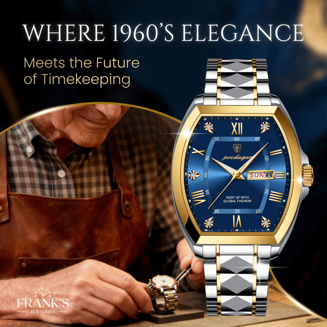 Callister | Men’s Barrel Case Quartz Calendar Watch | 42mm