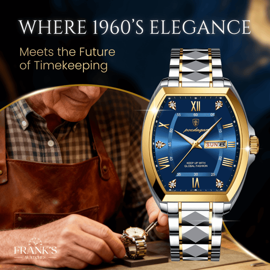 Callister | Men’s Barrel Case Quartz Calendar Watch | 42mm