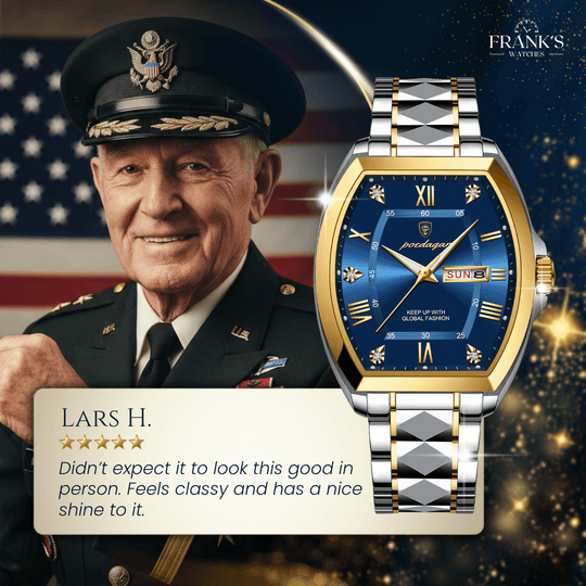 Callister | Men’s Barrel Case Quartz Calendar Watch | 42mm