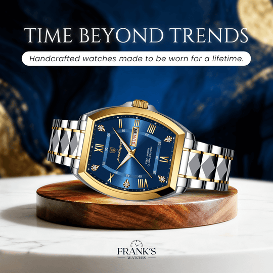 Callister | Men’s Barrel Case Quartz Calendar Watch | 42mm